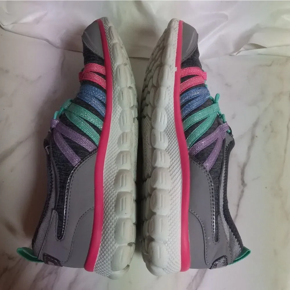Skechers Flex Memory Foam Gratis Empower Gray/Multicolor Sneakers Size 4